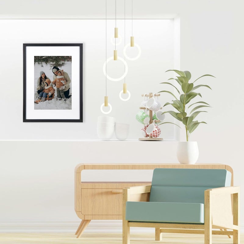 KAIWIN إطار صور أسود مقاس 30x40 سم مع باسبورت 21x30 سم (A4)، إطار صور بزجاج أكريليك للتعليق، للصور والملصقات والأحجيات | إطار ملصق - Image 3