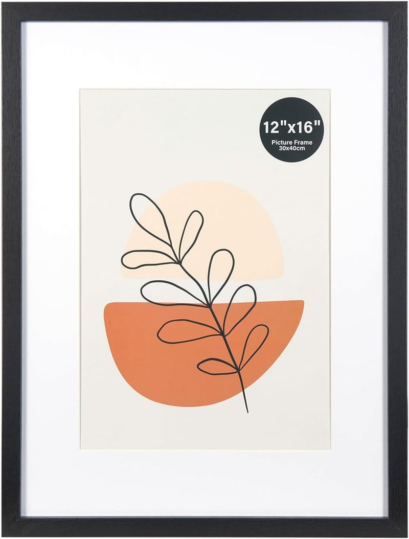 KAIWIN إطار صور أسود مقاس 30x40 سم مع باسبورت 21x30 سم (A4)، إطار صور بزجاج أكريليك للتعليق، للصور والملصقات والأحجيات | إطار ملصق - Image 1