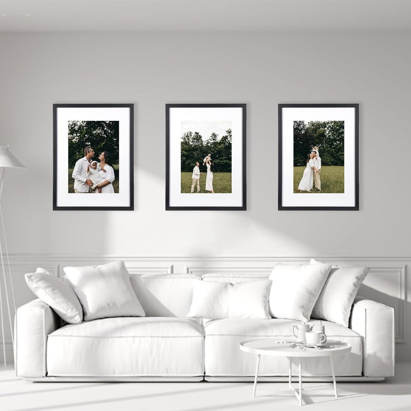 KAIWIN إطار صور أسود مقاس 30x40 سم مع باسبورت 21x30 سم (A4)، إطار صور بزجاج أكريليك للتعليق، للصور والملصقات والأحجيات | إطار ملصق - Image 4