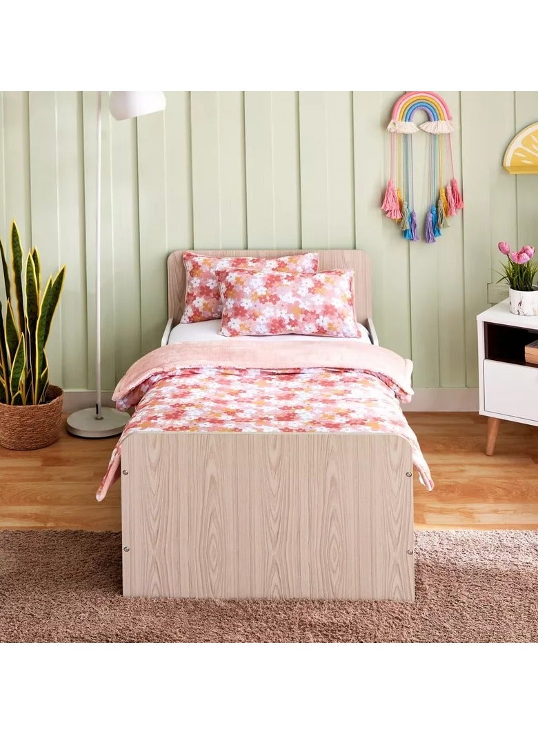 Home Box Flutterby Gardenia 3-Piece Toddler Printed Jersey Comforter Set with Flannel Back - 100x140 cm  - Image 1