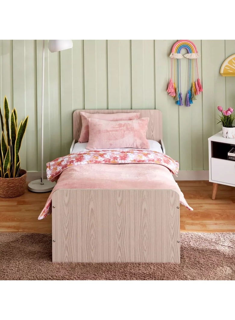 Home Box Flutterby Gardenia 3-Piece Toddler Printed Jersey Comforter Set with Flannel Back - 100x140 cm  - Image 3