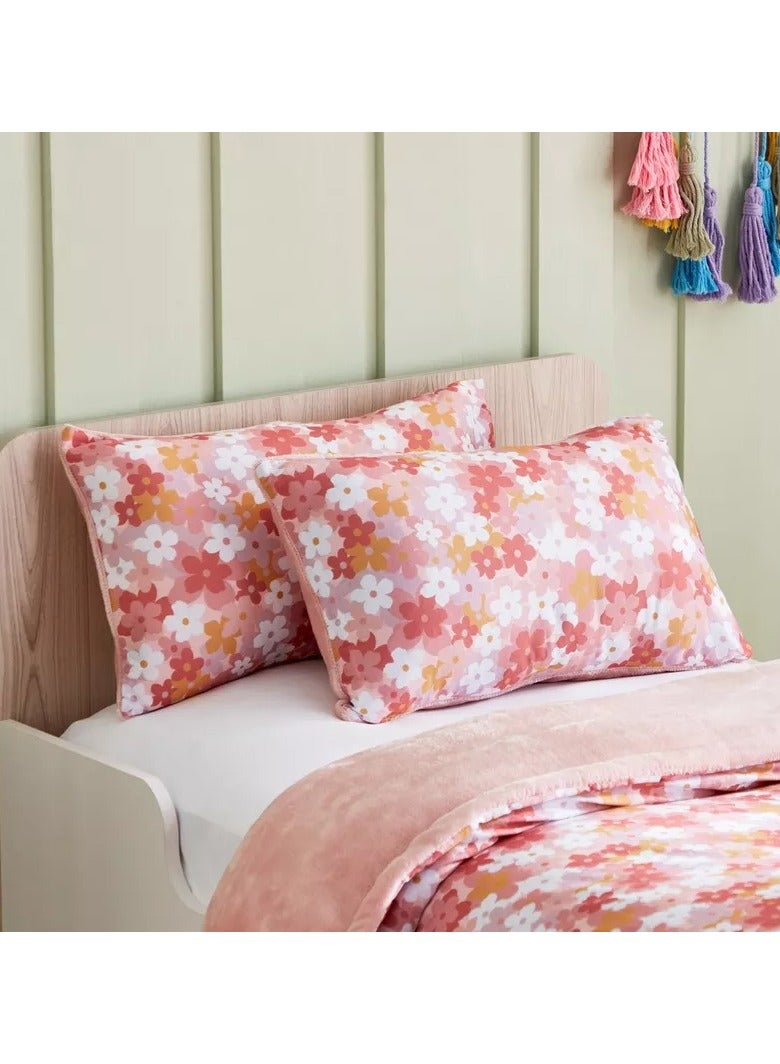 Home Box Flutterby Gardenia 3-Piece Toddler Printed Jersey Comforter Set with Flannel Back - 100x140 cm  - Image 4