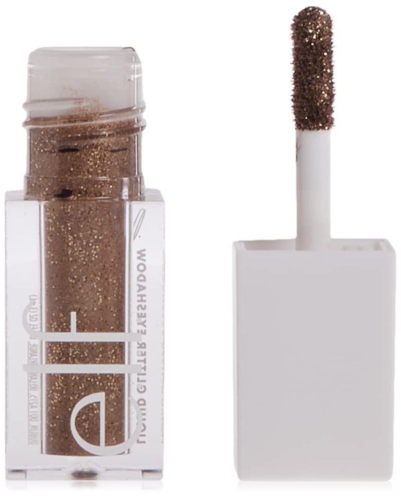 elf Liquid Glitter Eyeshadow Long Lasting QuickDrying Opaque GelBased Eyeshadow For Creating HighImpact MultiDimensional Eye Looks Copper Pop 010 Fl Oz