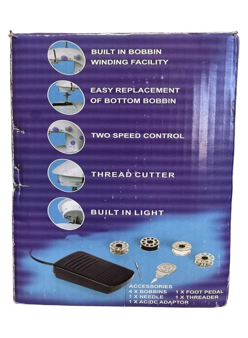 ZAMZIN Mini Sewing Machine for Beginners, Kids, Household & Travel, Portable 2-Speed Electric Sewing Machine with Double Thread, Compact Handheld Sewing Kit, Easy to Use, Ideal for DIY, Embroidery & Crafts - Image 4