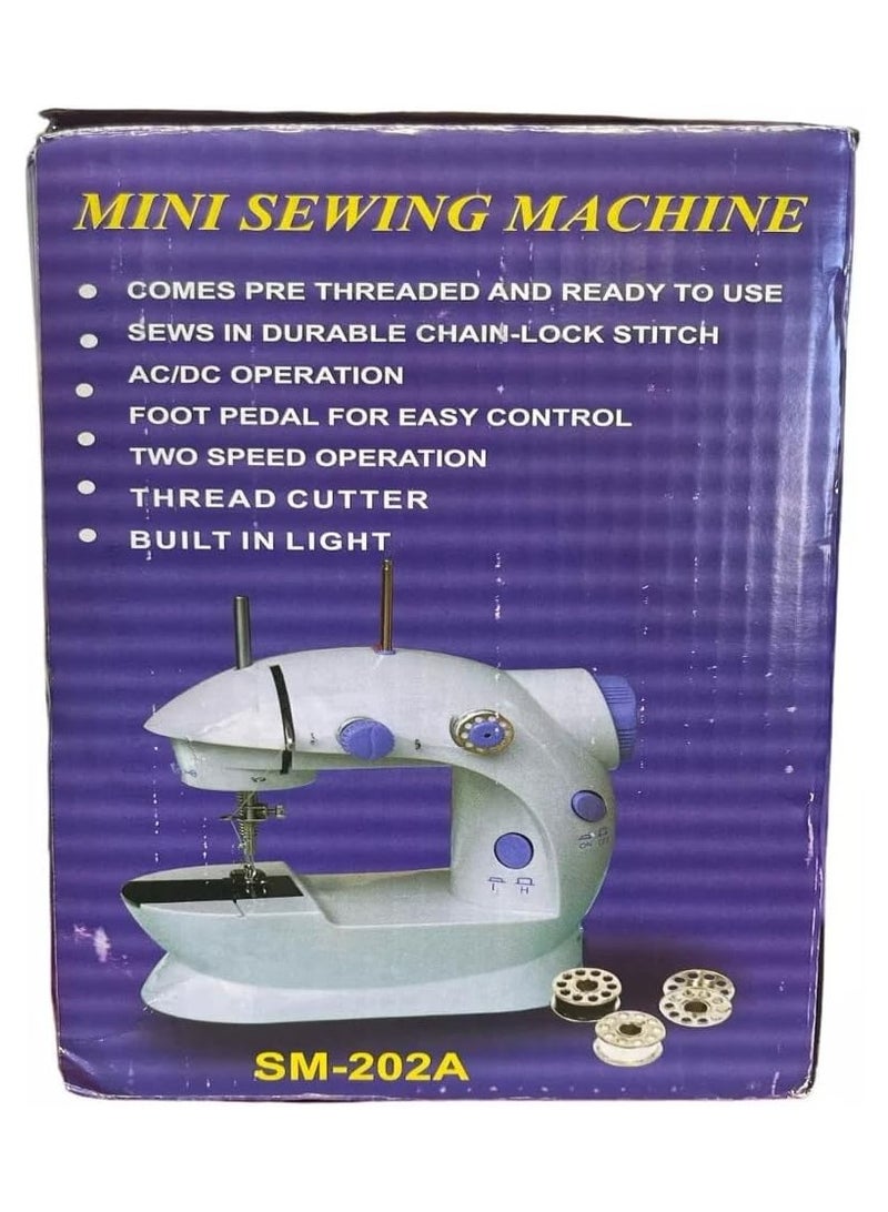 ZAMZIN Mini Sewing Machine for Beginners, Kids, Household & Travel, Portable 2-Speed Electric Sewing Machine with Double Thread, Compact Handheld Sewing Kit, Easy to Use, Ideal for DIY, Embroidery & Crafts - Image 5