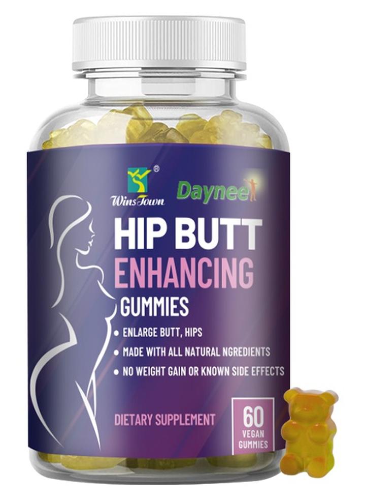 ديني علكة معززة للورك، تكبير الأرداف بشكل طبيعي، علكة تعزيز الوركين وشدها وممتلئتها، حبوب رفع الأرداف للنساء، مكمل غذائي 60 علكة - Image 1