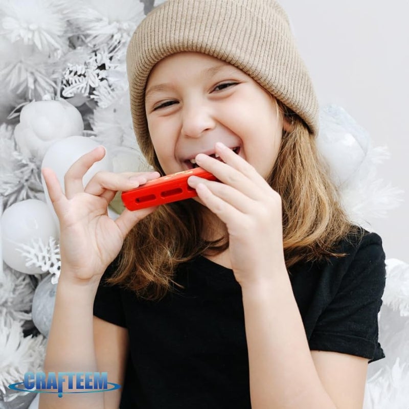 Crafteem Colored Harmonica for Kids and Beginners - Easy-to-Learn Key of C Instrument - Portable and Lightweight. - Image 2