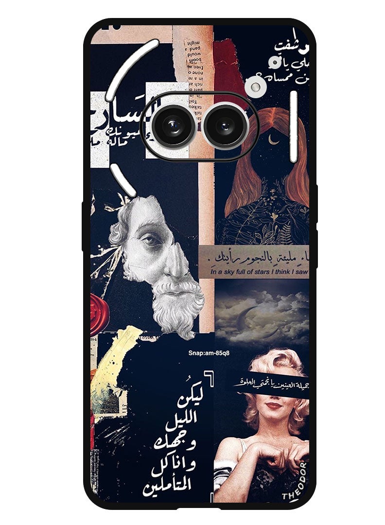 Theodor Protective Case Anti Scratch Shock Proof Bumper Cover For Nothing Phone (2A) Plus - Nothing Phone (2A) Arabic Design (154) - Image 1