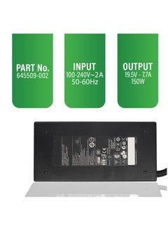 RADEX Laptop Adapter (150W 19.5V/7.7A) Compatible with HP Omen X By 15 17 Zbook Studio 15 G3 G4 G5 (Without Power Cable)  - Image 2