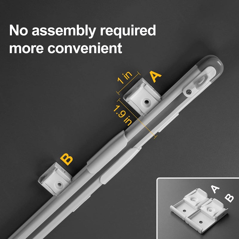 ZSTARR Retractable Ceiling Curtain Track, Measurement-Free 33.5''-59'', Room Divider, Shower Curtain, Parallel Bay Window, RV Track (White) - Image 4