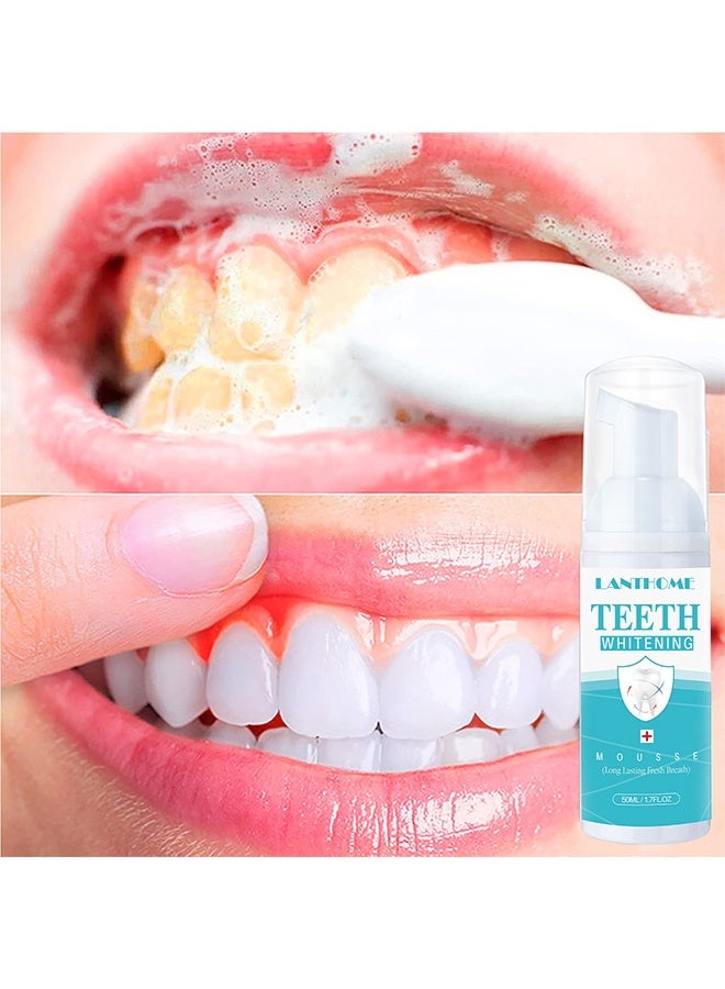 Lanthome Teeth Whitening Mousse, Toothpaste Cleansing Foam, Foam Refreshing Breath Deep, Cleaning Toothpaste, Fresh Breath, Ultra-Fine Mousse Whitening Toothpaste, Foam Oral Care, Toothpaste Mouthwash, Fights Bad Breath, 50ML - Image 2