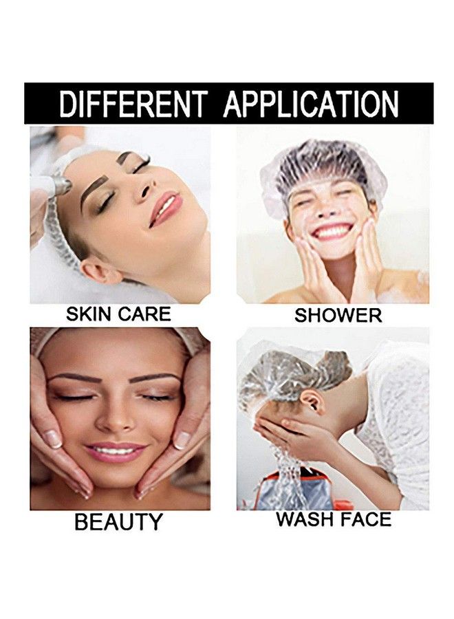 CHEM-AB ENTEREPIRSE Reusable Elastic Shower Cap For Men And Women Transparent Colour Free Size Pack Of 15 - Image 3