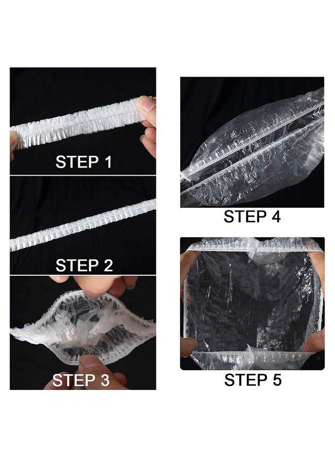 CHEM-AB ENTEREPIRSE Reusable Elastic Shower Cap For Men And Women Transparent Colour Free Size Pack Of 15 - Image 5