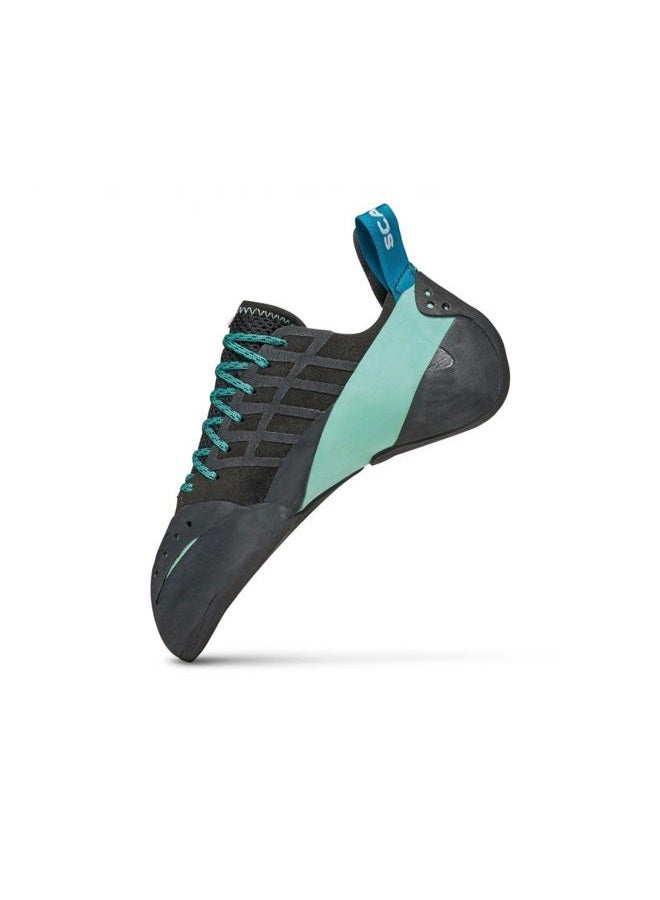 SCARPA Women's Instinct Lace Rock Climbing Shoes for Sport Climbing and Bouldering - Low-Volume, Women's Specific Fit, Black/Aqua, 5-5.5 Women/4-4.5 Men - Image 5