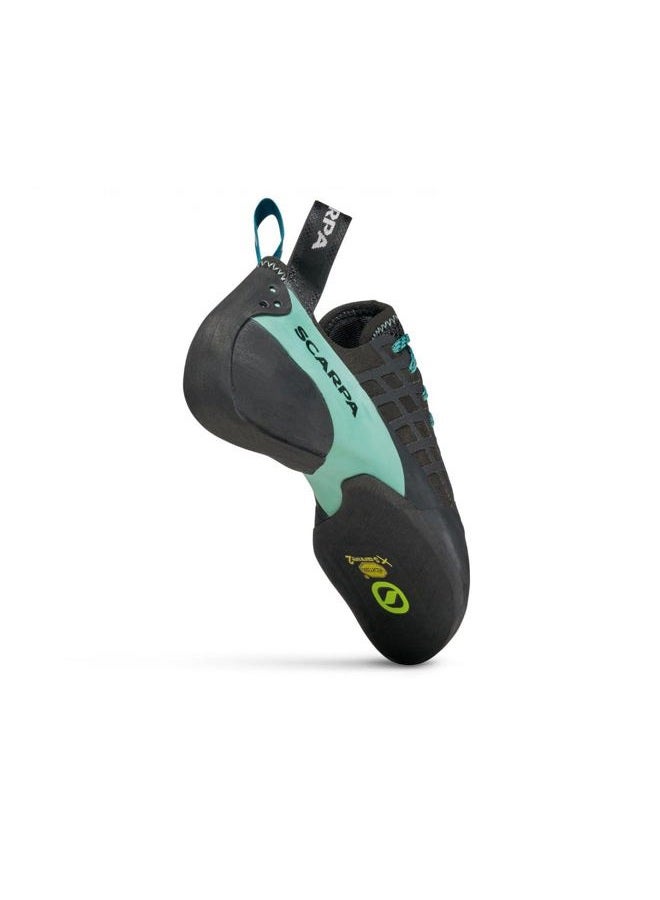 SCARPA Women's Instinct Lace Rock Climbing Shoes for Sport Climbing and Bouldering - Low-Volume, Women's Specific Fit, Black/Aqua, 5-5.5 Women/4-4.5 Men - Image 4