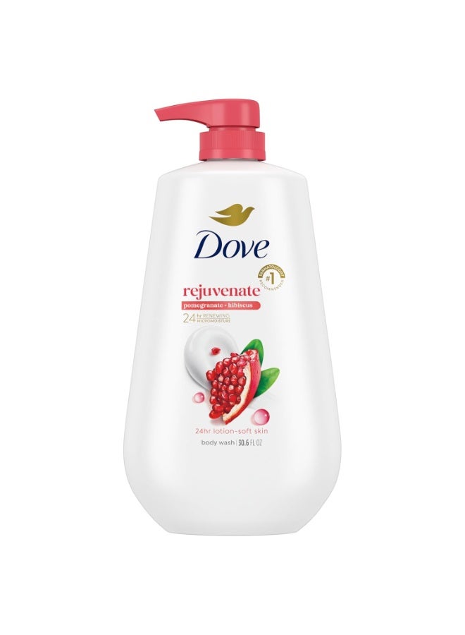 Dove Dove Body Wash with Pump Rejuvenate Pomegranate & Hibiscus for 24hr Lotion-Soft Skin Moisturizing Skin Cleanser with No Sulfates No Parabens 30.6 Oz - Image 2