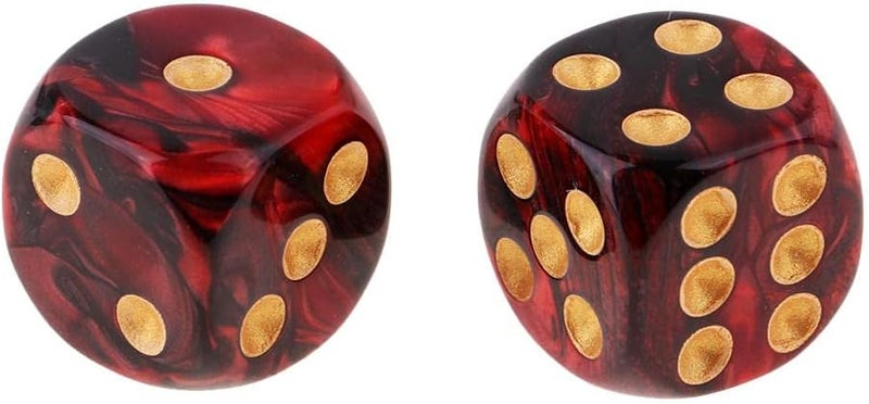 klarako 10pcs 16mm Opaque Six Sided Spot Dice Games D6 D&D RPG  Red+Black, as described - Image 5