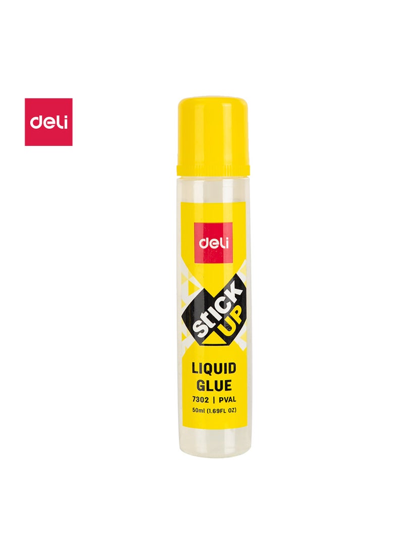 Deli Deli E7302 Liquid Glue 50ml Transparent - ideal for school, office & home use  - Image 1