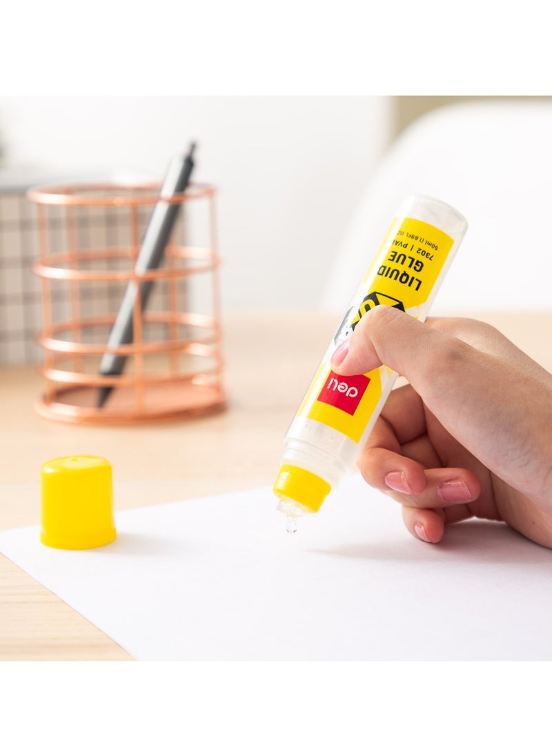 Deli Deli E7302 Liquid Glue 50ml Transparent - ideal for school, office & home use  - Image 5