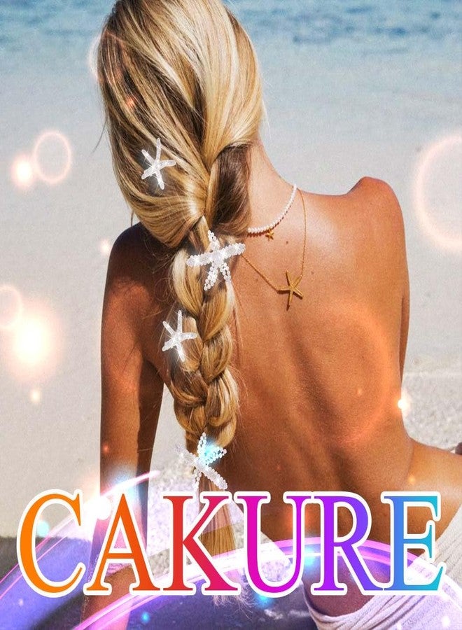 CAKURE Mermaid Hair Clips Pearl Starfish Hair Barrettes Beach Hair Accessories for Women and Girls (Pack of 2) (b-silver) - Image 5