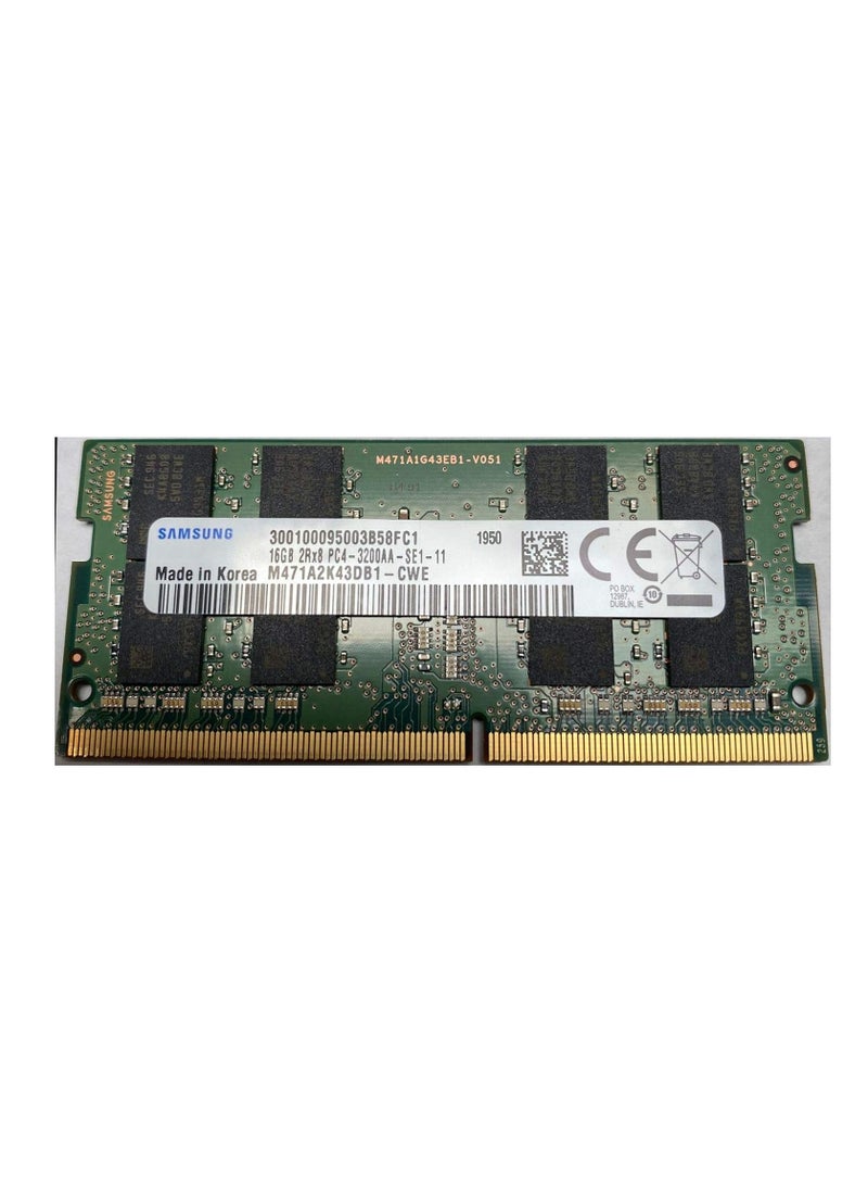 16GB DDR4 3200MHz PC4-25600 1.2V 2Rx8 260-Pin SODIMM وحدة ذاكرة RAM للكمبيوتر المحمول M471A2K43DB1-CWE - Image 1