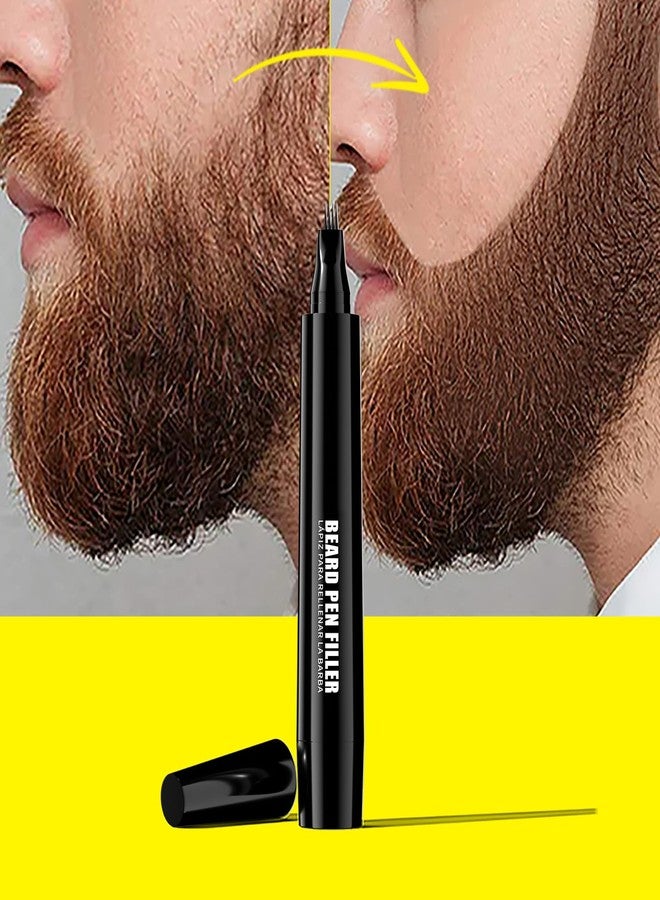 Gowwim Waterproof and Sweatproof Beard Pen, Precisely Fills in Beard Gaps to Create a Thick and Lush Beard Effect Suitable for All Beards (Dark Brown - Image 3