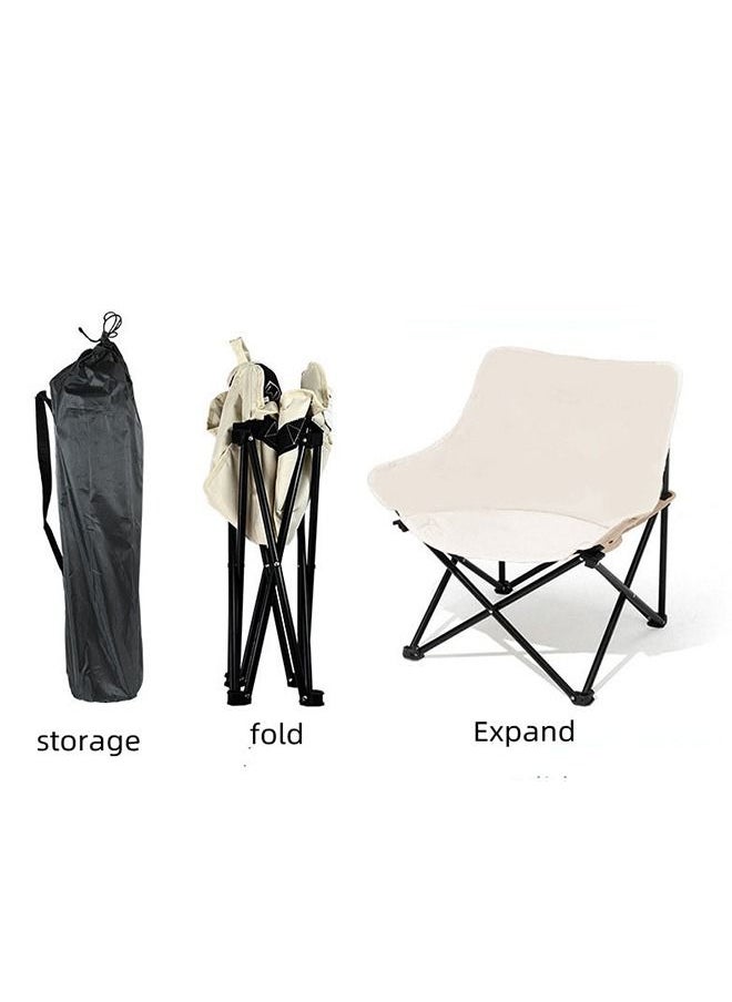 Generic - Outdoor Folding Chair Oversized Lawn Portable Camping Chairs Fold Up Sports Moon Chair - Image 1