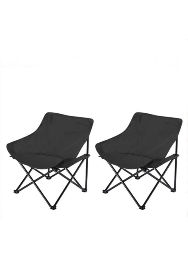 Generic - Outdoor Folding Chair Oversized Lawn Portable Camping Chairs Fold Up Sports Moon Chair - Image 1