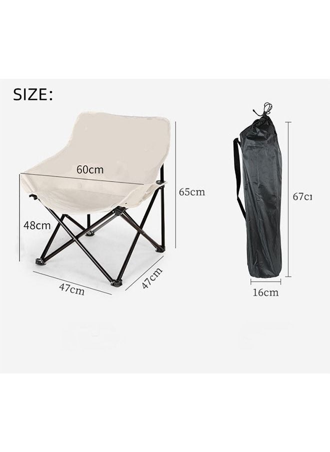 Generic - Outdoor Folding Chair Oversized Lawn Portable Camping Chairs Fold Up Sports Moon Chair - Image 1