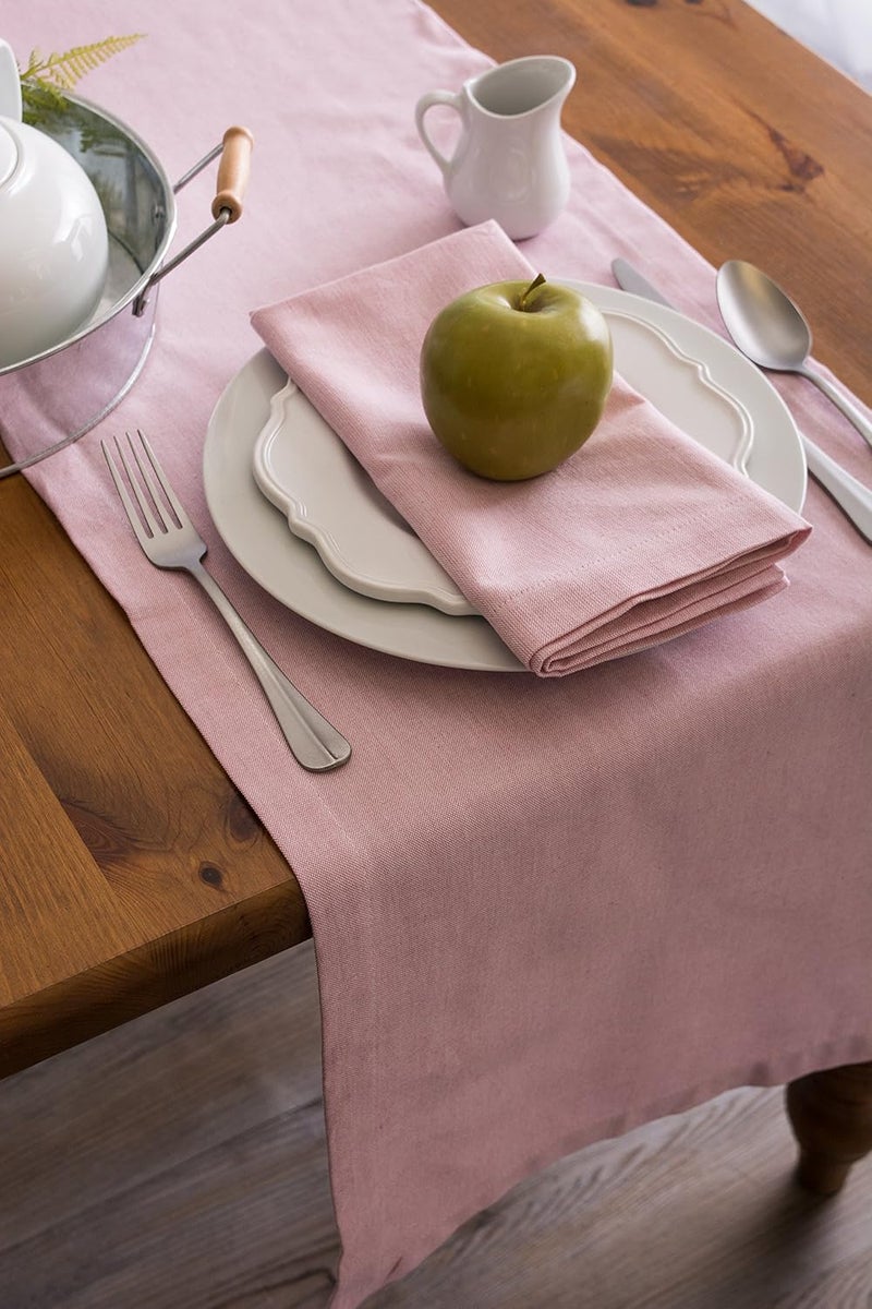 DII CAMZ38727 Solid Chambray, Table Runner 14x72, Chambray Rose - Image 4