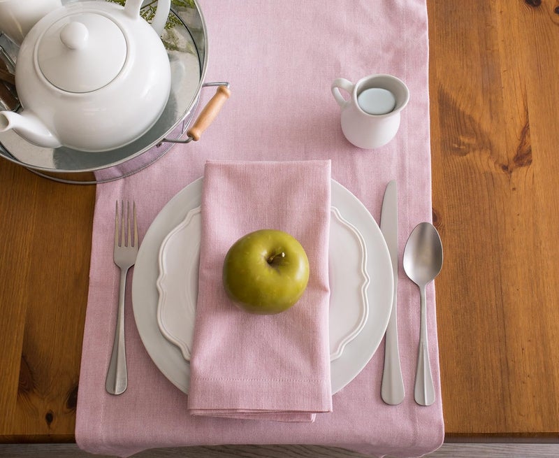 DII CAMZ38727 Solid Chambray, Table Runner 14x72, Chambray Rose - Image 5