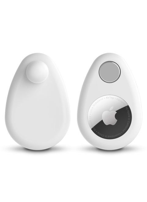 Applicable Apple Airtag Locator Protective Case Anti-loss Device Apple Tracker Silicone Protective Case-Color:white Protective Sleeve Magnet Opp