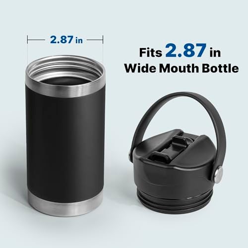Diumepo Lid with Straw for Yeti Rambler Water Bottle 12 oz, 18 oz, 26 oz, 36 oz, 64 oz, Straw Cap with Dust Cover for Yeti Rambler, Leakproof, BPA Free (Seafoam) - Image 3