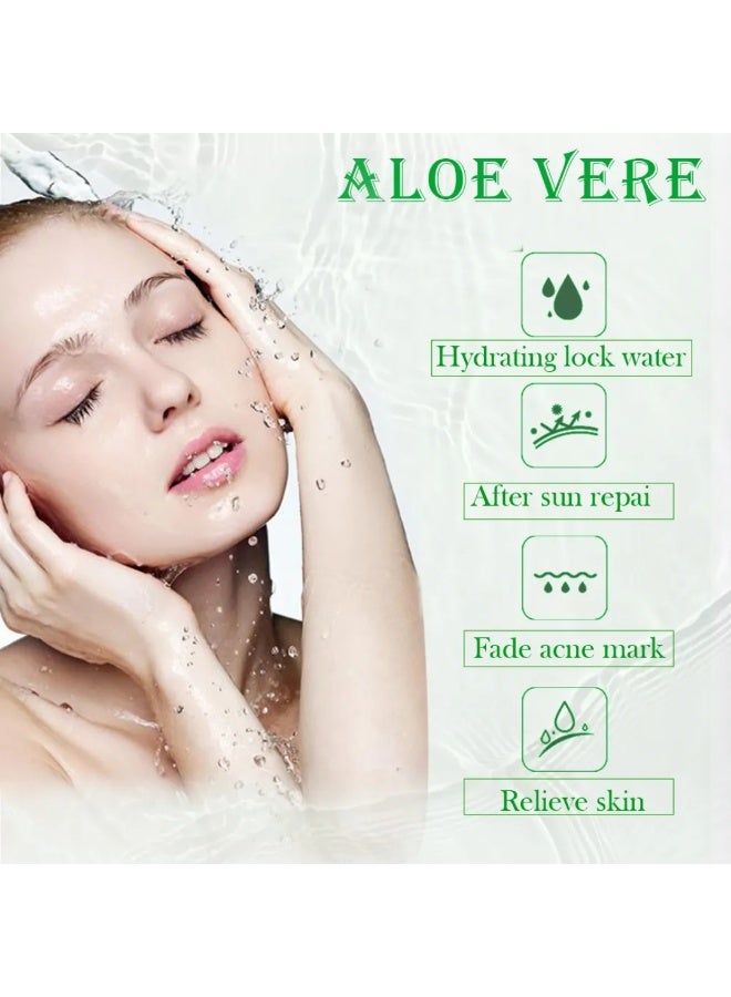 Disaar 100ml Aloe Vera Soothing Moisturizing Cream Soothing face cream Beauty Skincare Aloe Vera Gel Aloe Vera Facial Cream Anti Acne Gel Cream Soothing melting face cream - Image 4