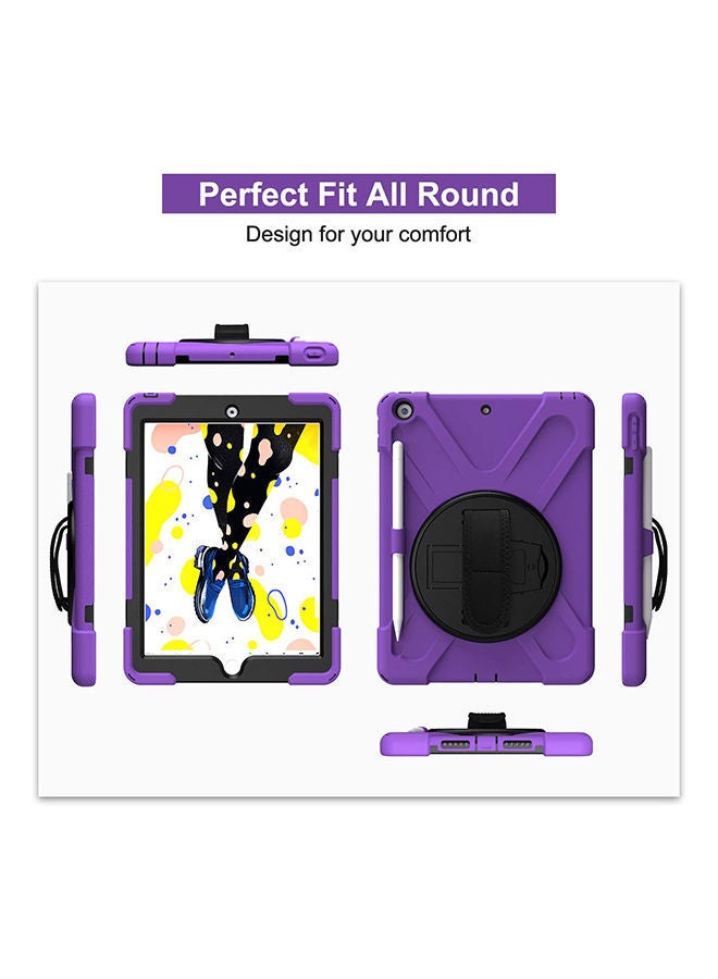 NIBEMINENT Protective Case Cover For Apple iPad 10.2-Inch (2019) Purple/Black  - Image 4