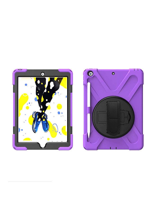 NIBEMINENT Protective Case Cover For Apple iPad 10.2-Inch (2019) Purple/Black  - Image 1