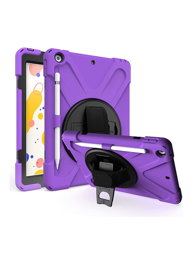 NIBEMINENT Protective Case Cover For Apple iPad 10.2-Inch (2019) Purple/Black  - Image 2