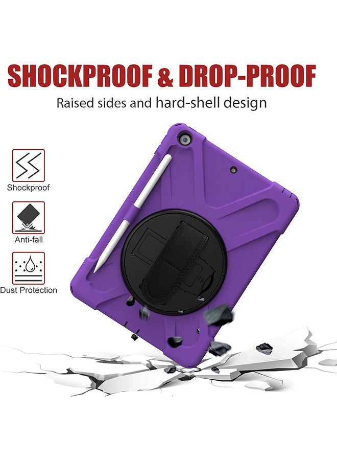 NIBEMINENT Protective Case Cover For Apple iPad 10.2-Inch (2019) Purple/Black  - Image 5