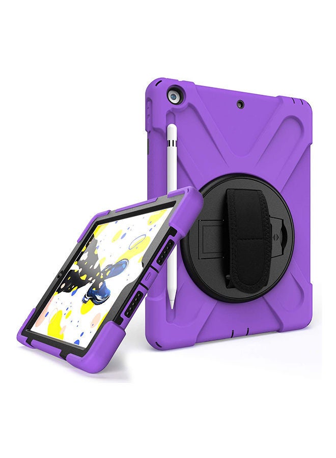 NIBEMINENT Protective Case Cover For Apple iPad 10.2-Inch (2019) Purple/Black  - Image 3
