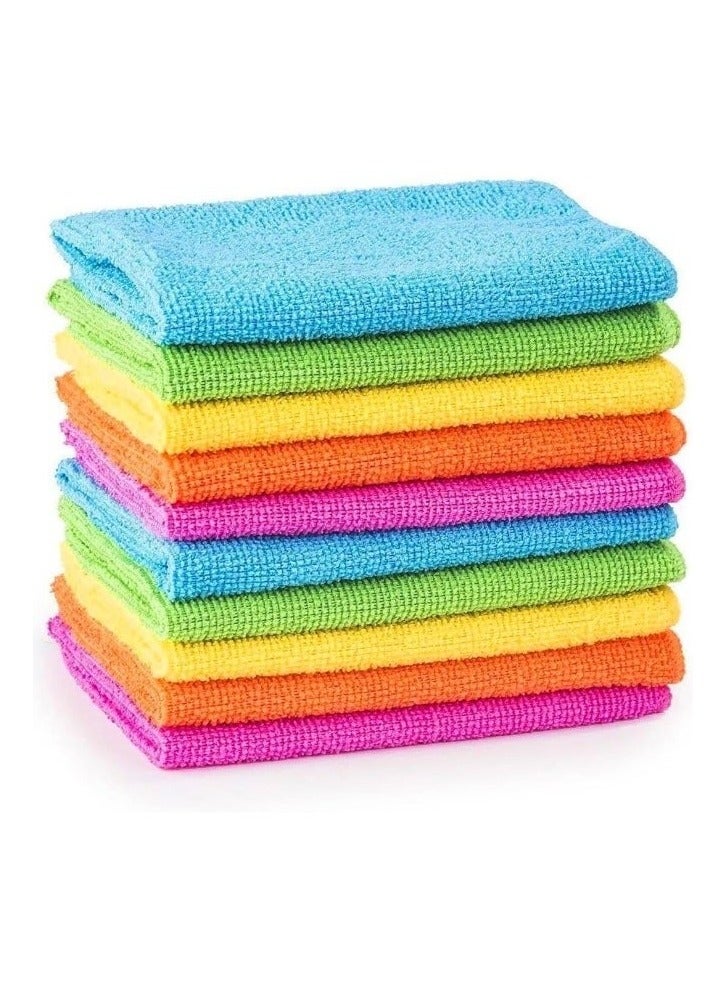 hayapoint Microfiber Cleaning Cloth Set – Super Absorbent, Lint-Free Towels for Home, Kitchen & Car, Pack of 10 - Image 1