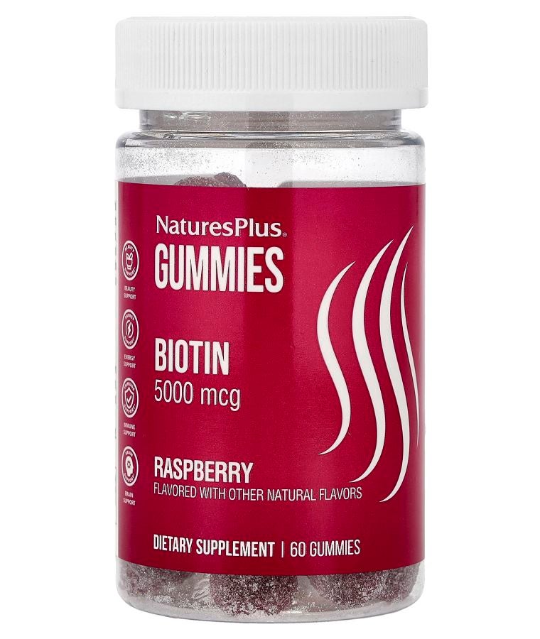 Biotin Gummies Raspberry 5000 mcg 60 Gummies