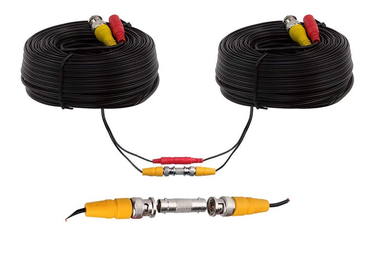 InstallerCCTV 100ft Pre-Made All-in-One BNC Video and Power Extension Coaxial Cable with Connector for Surveillance CCTV Security Camera Video System - Black - Image 5