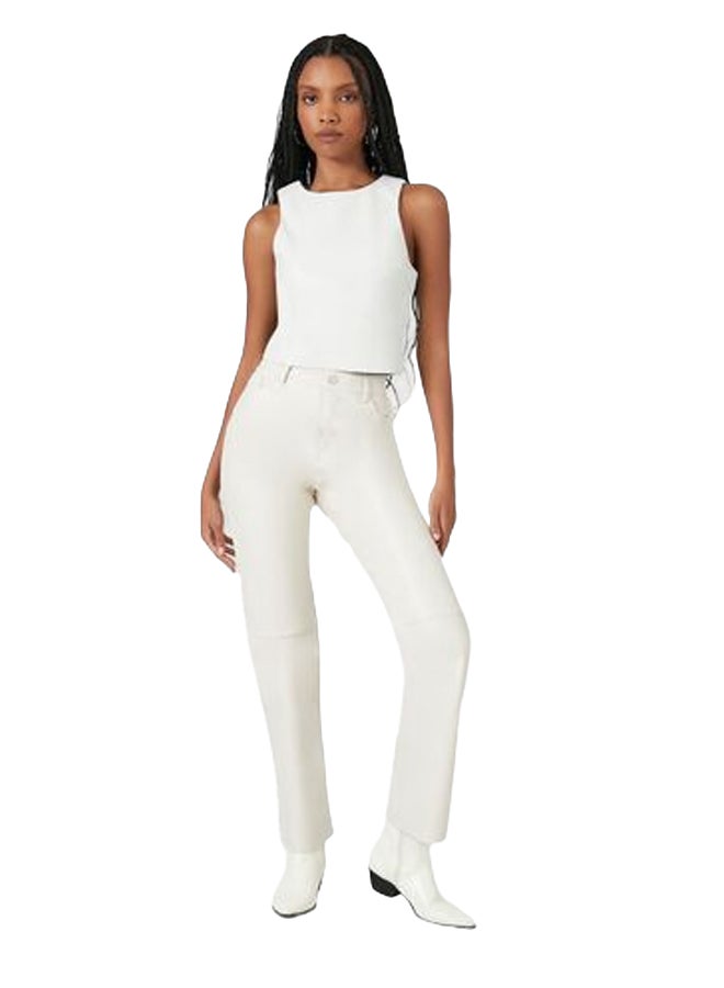 FOREVER 21 Faux Leather High-Rise Straight Pants - Image 1