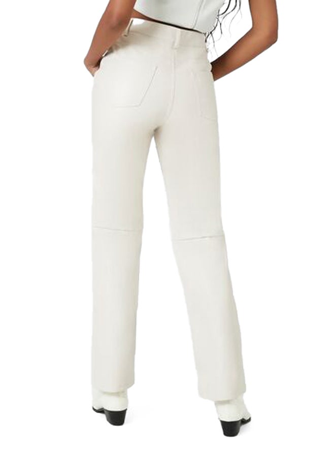 FOREVER 21 Faux Leather High-Rise Straight Pants - Image 5
