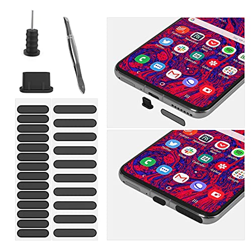CASEDAO Anti Dust Kit for Phone iPhone 17 Air 16E 16 15 Plus Pro Max,USB C TYPE C Anti Dust Plugs x5,Earphone Jack x5,Speaker Mesh Dust Proof Adhesive Sticker x2,Samsung Galaxy S25 S24-S20,A15 Dustproof Kit - Image 1