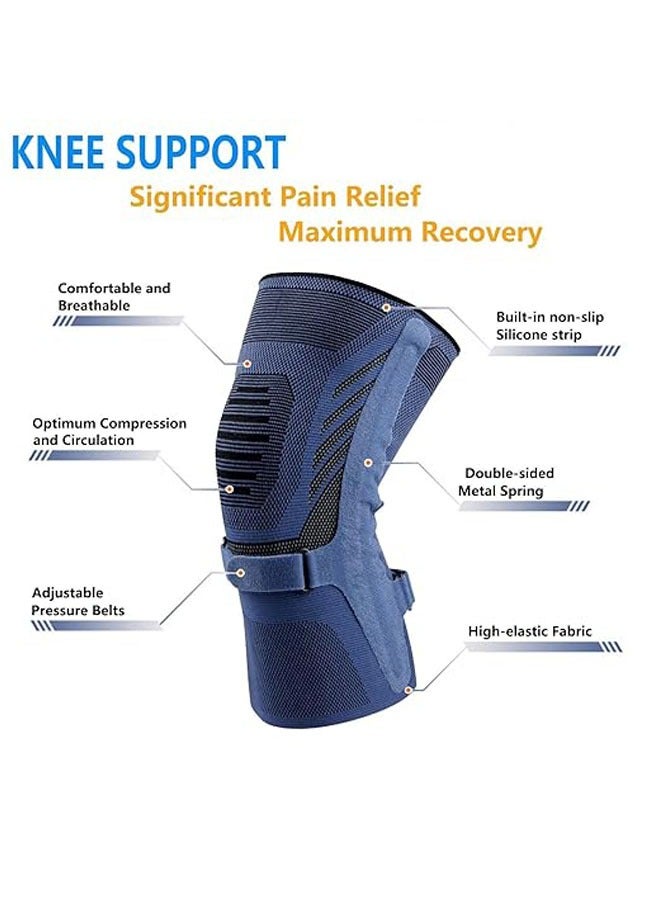 general 2pcs Men's and Women's Lightweight Knitted Knee Gloves Knee Support with Side Stabilizer Meniscus Tear Exercise Sports Knee Protection For pain relief Joint pain  - Image 2