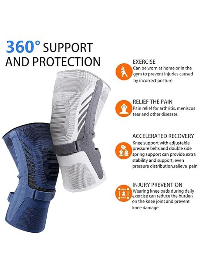general 2pcs Men's and Women's Lightweight Knitted Knee Gloves Knee Support with Side Stabilizer Meniscus Tear Exercise Sports Knee Protection For pain relief Joint pain  - Image 3