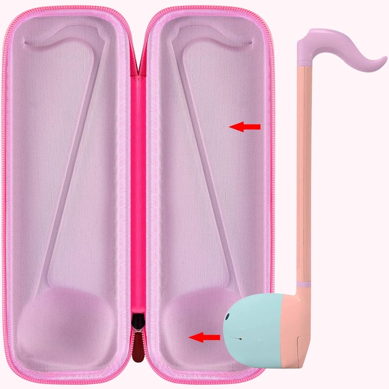 casmilee Case Compatible with Otamatone [English Edition] Japanese Electronic Musical Instrument Portable Synthesizer, Instrumental Music Toy Storage Holder for Otamatone Regular Size (Box Only) (Pink) - Image 5