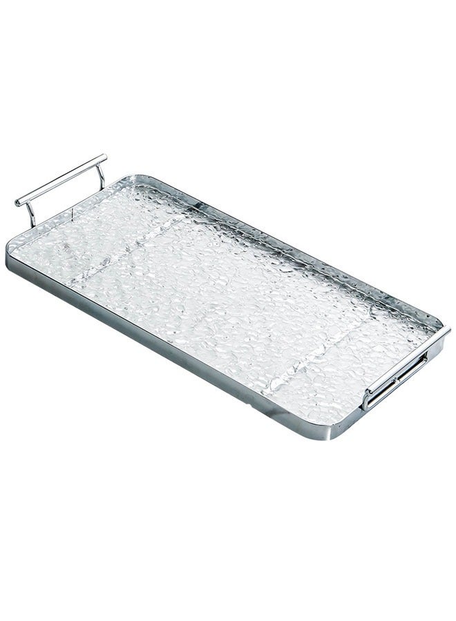 Beauenty Rectangular Serving Tray Nickel Plated 45*22*4 cm - Image 1