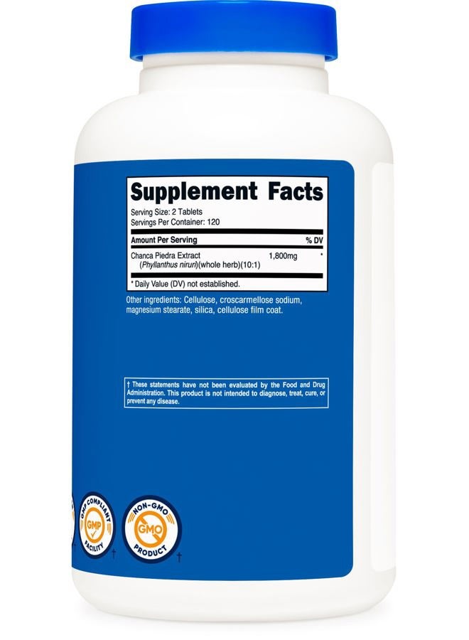 Nutricost مستخلص تشانكا بييدرا - كاسر الحصى - 240 قرص، 1800 ملغ لكل حصة، 120 حصة لكل زجاجة - Image 5